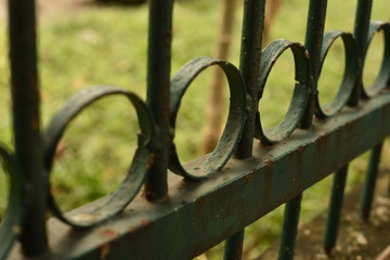 An elegant view of a fence
