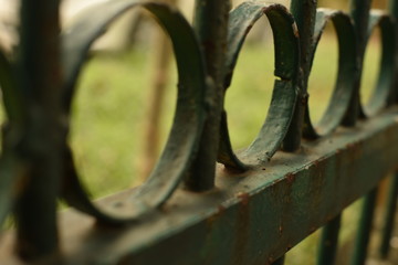 An elegant view of a fence