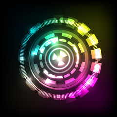 Abstract technology colorful background with circles
