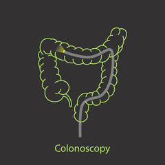 colonoscopy logo vector icon design