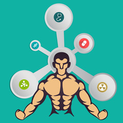 SPORTS MEDICINE logo icon vector design