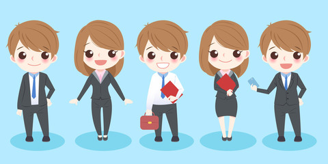 cute cartoon business people