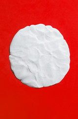 plasticine texture isolated on red background