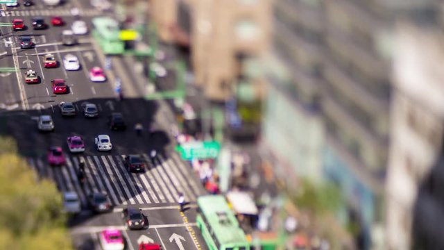 Down Town Traffic Time Lapse 4k