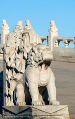 Stone kylin statue in Summer Palace