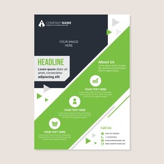 Corporate business annual report brochure flyer design. Leaflet cover presentation. Flier with Abstract geometric background. Modern publication poster magazine, layout template A4 flyer