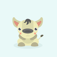 Cartoon funny hyena.