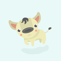 Cartoon funny hyena.