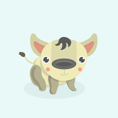 Cartoon funny hyena.