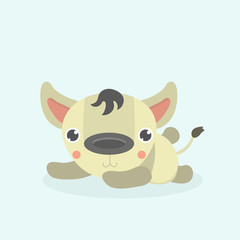 Cartoon funny hyena.