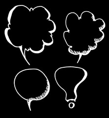 Vector of Hand Drawn Doodle Style Speech Bubbles eps10