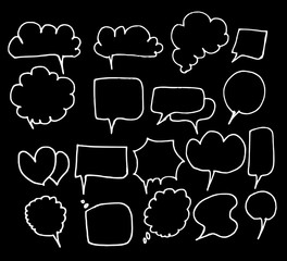 Vector of Hand Drawn Doodle Style Speech Bubbles eps10