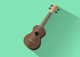 ukulele ilustración estilo flat design