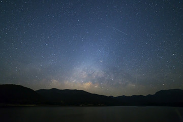Fototapeta na wymiar Peaceful starry night sky background