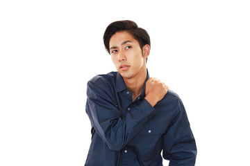 Fototapeta premium 疲れた宅配人 