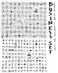 Business doodles sketch vector ink eps10