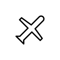 plane line vector icon