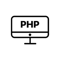 php developer line vector icon