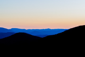 Colorful Leaves in Shenandoah National Park During high Fall Col