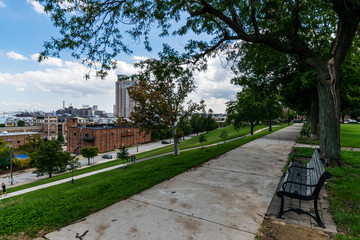 Federal Hill Park overlooking Batimore City, Maryland