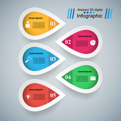 Abstract 3D digital illustration Infographic.