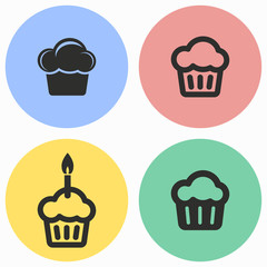 Cake icon set.