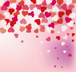 vector background with hearts, Valentine's Day, Women's Day