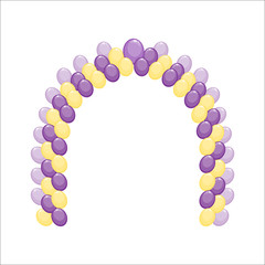 Color glossy balloons vector illustration.