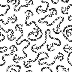Seamless pattern with anchors. Ongoing backgrounds of marine theme.