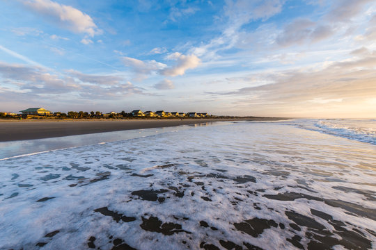 Skyline of Beach Homes at Ise of Palms Beach, in Charleston Sout
