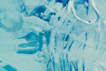 Ice background with an abstract pattern