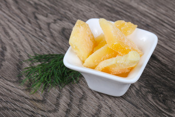 Crunchy parmesan cheese