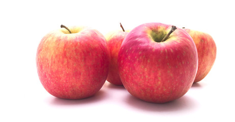 Apples on a white background