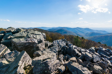 Skyline of The Blue Ridge Mountains in Virginia at Shenandoah Na