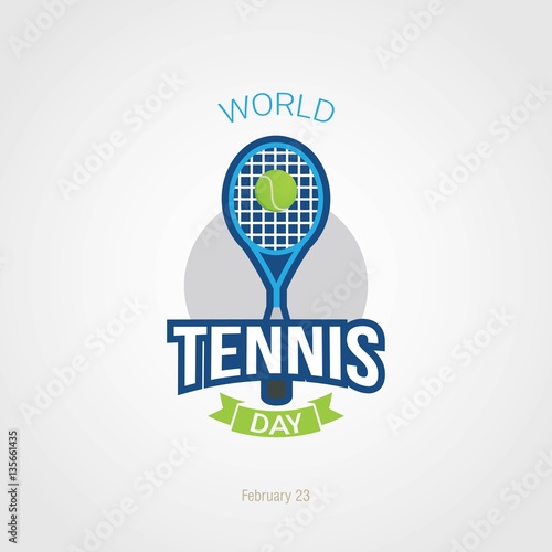 "World Tennis Day Vector Illustration." Stock image and royaltyfree