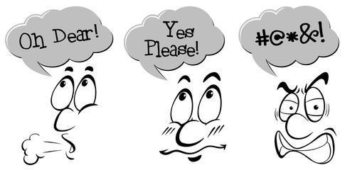 Character with expression phrases