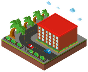 3D design for big building on the corner