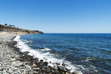 Fototapeta na wymiar Panorama of Meloneras Beach / Spain