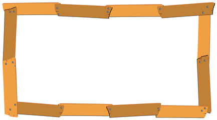 Wooden frame with blank space