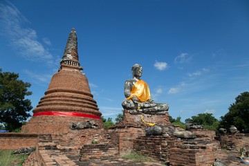 Fototapeta na wymiar Wat Worachettharam, Ayutthaya, Thailand