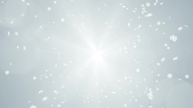 Spreading Snowflakes motion background -Silver