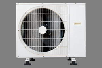 Condensing unit of air conditioner as isolated background