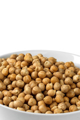 Soybeans isolated on white background
