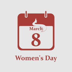 Fototapeta premium 8 march women's day calendar