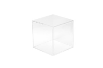 Fototapeta premium Empty plastic box isolated on white