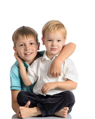 Portrait of two happy brothers