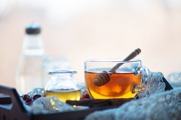 Morning tea with honey