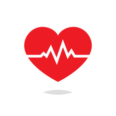 Heartbeat icon vector