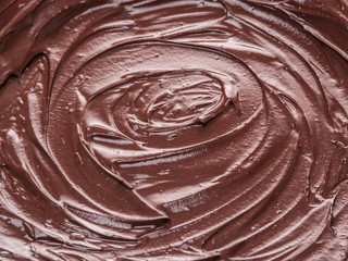 Melted chocolate or chocolate glaze.