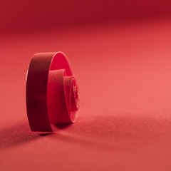 Macro, abstract, background picture of colorful paper spirals on paper background 